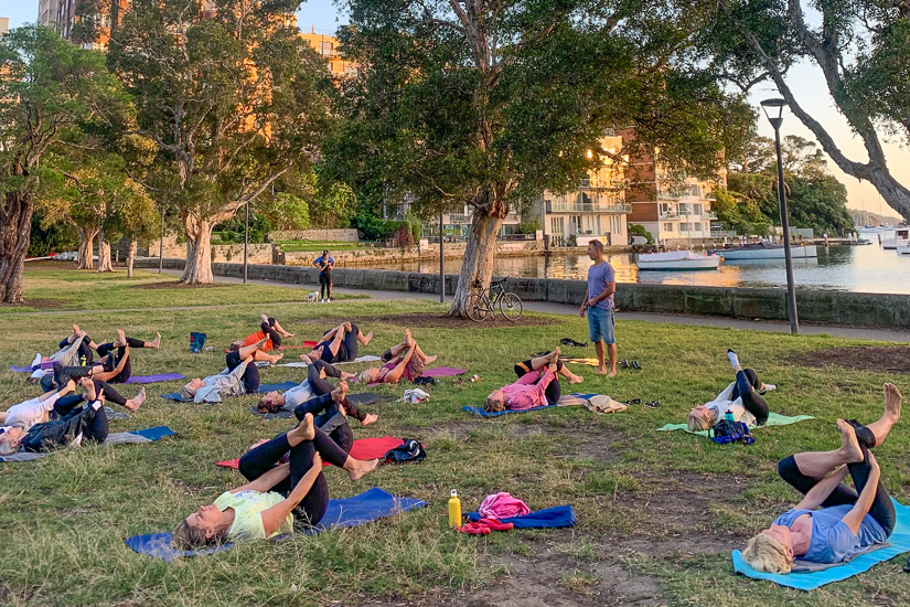 Yoga class Rushcutters Bay